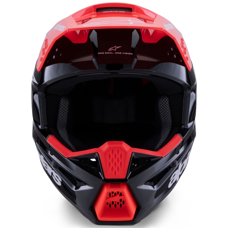 Alpinestars S-M3 Radium motocrosshjelm sort-fluo rød-hvid