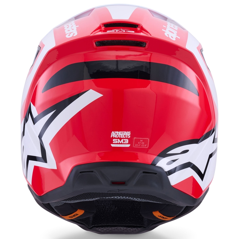 Alpinestars S-M3 Heat motocrosshjelm rød-hvid-sort