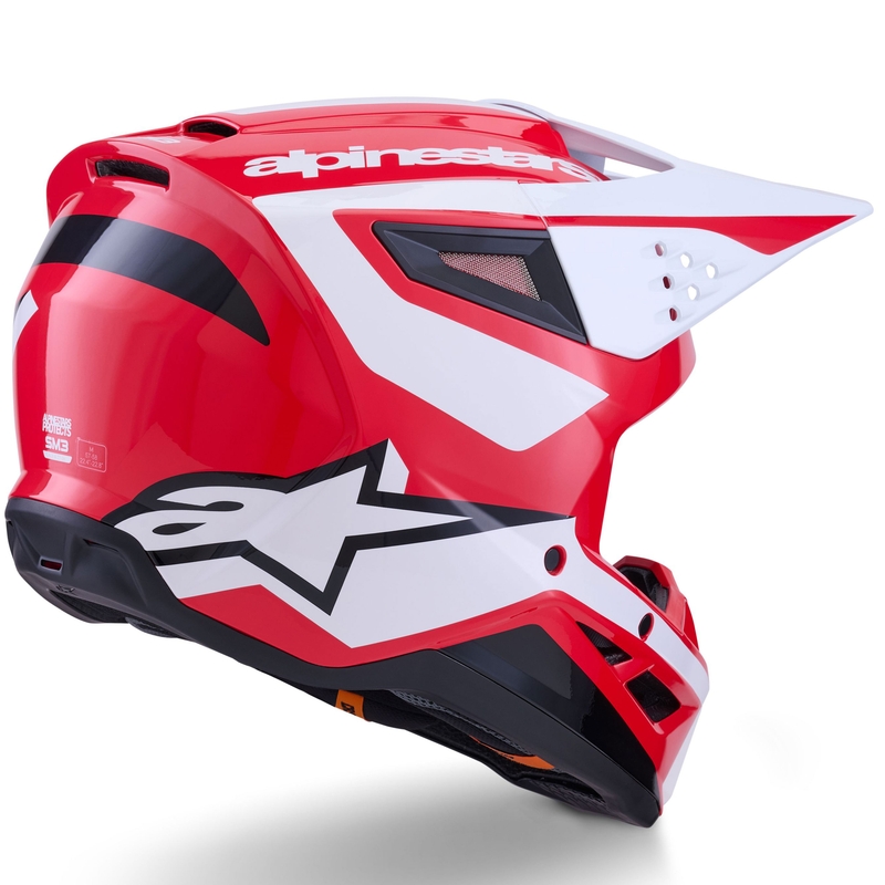 Alpinestars S-M3 Heat motocrosshjelm rød-hvid-sort
