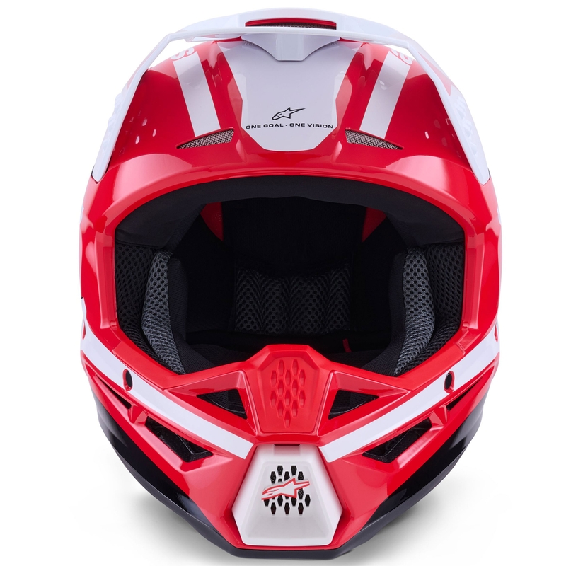 Alpinestars S-M3 Heat motocrosshjelm rød-hvid-sort