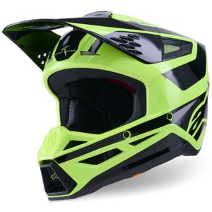 Alpinestars S-M3 Heat motocross hjelm fluo gul-sort