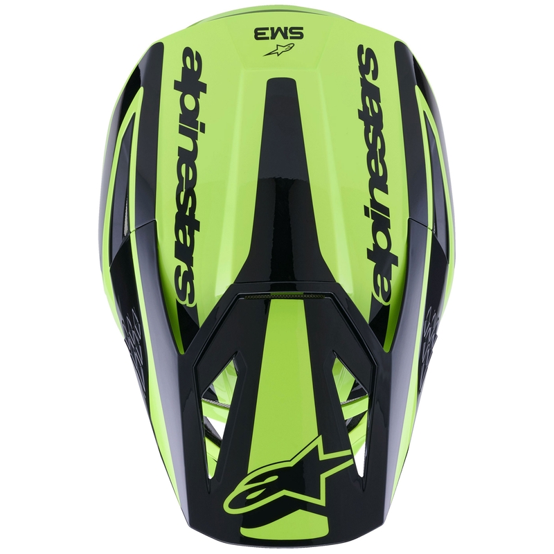 Alpinestars S-M3 Heat motocross hjelm fluo gul-sort
