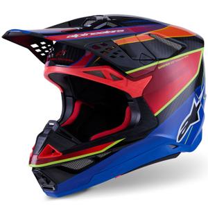Alpinestars Supertech S-M10 Era motocrosshjelm blå-rød-fluo gul