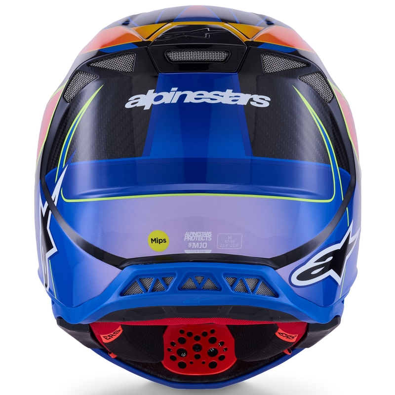 Alpinestars Supertech S-M10 Era motocrosshjelm blå-rød-fluo gul