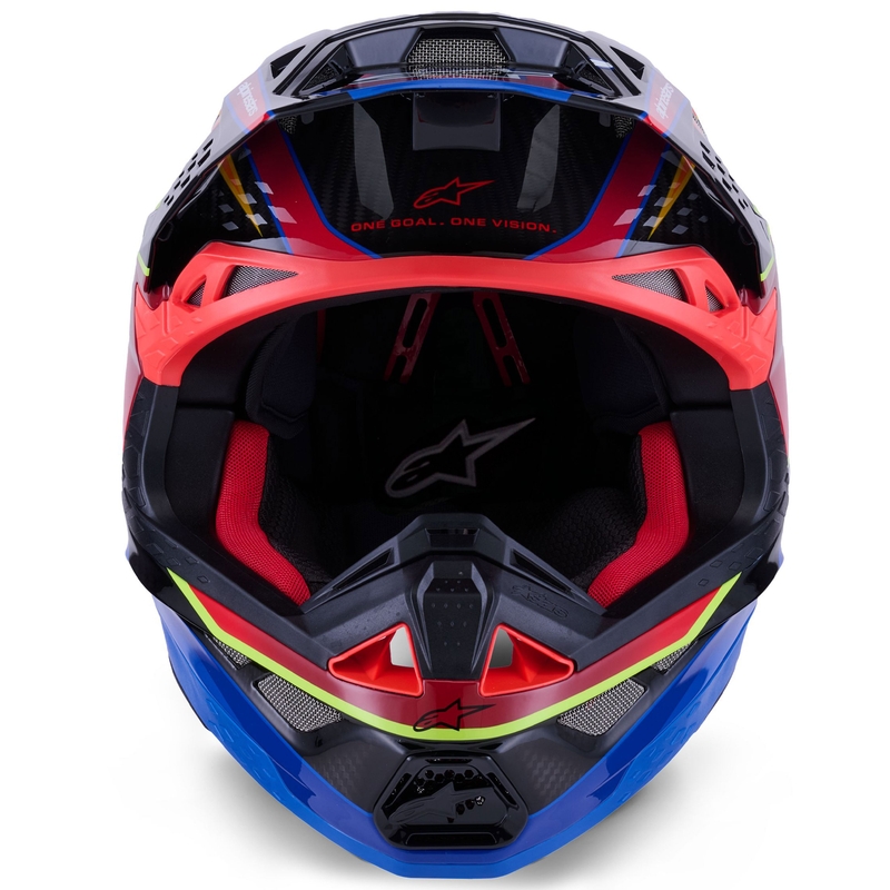 Alpinestars Supertech S-M10 Era motocrosshjelm blå-rød-fluo gul