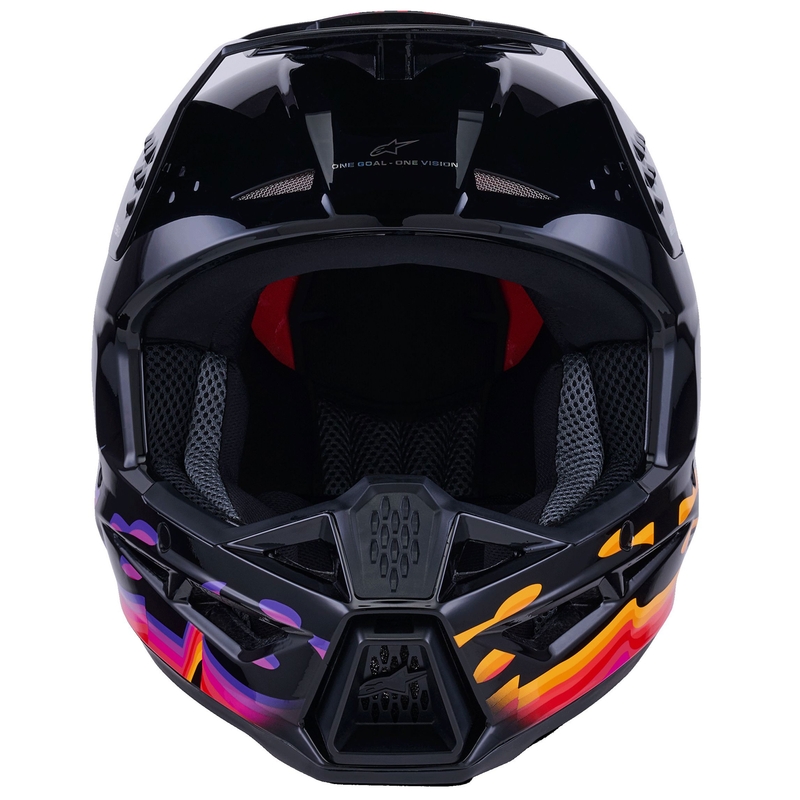 Alpinestars S-M3 Force motocrosshjelm sort-gul-rød-hvid
