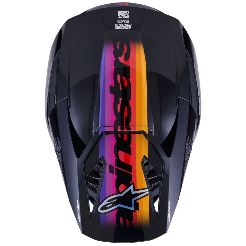 Alpinestars S-M3 Force motocrosshjelm sort-gul-rød-hvid