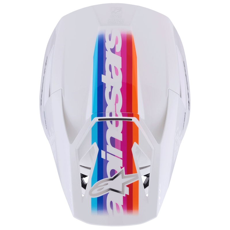 Alpinestars S-M3 Force motocrosshjelm hvid-gul-pink-lilla