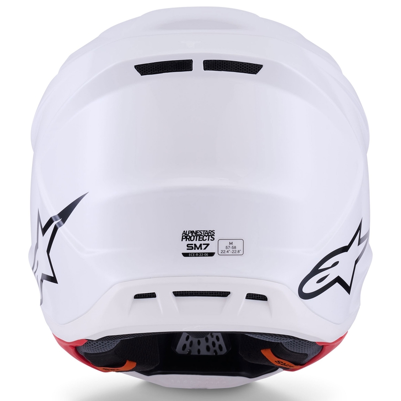 Alpinestars SM7 Solid motocross hjelm hvid