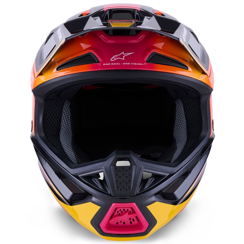 Alpinestars SM7 Rise motocrosshjelm sort-gul-fluoro pink