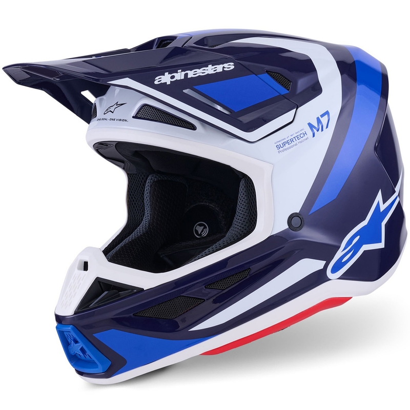 Alpinestars SM7 Rise motocross hjelm blåhvid