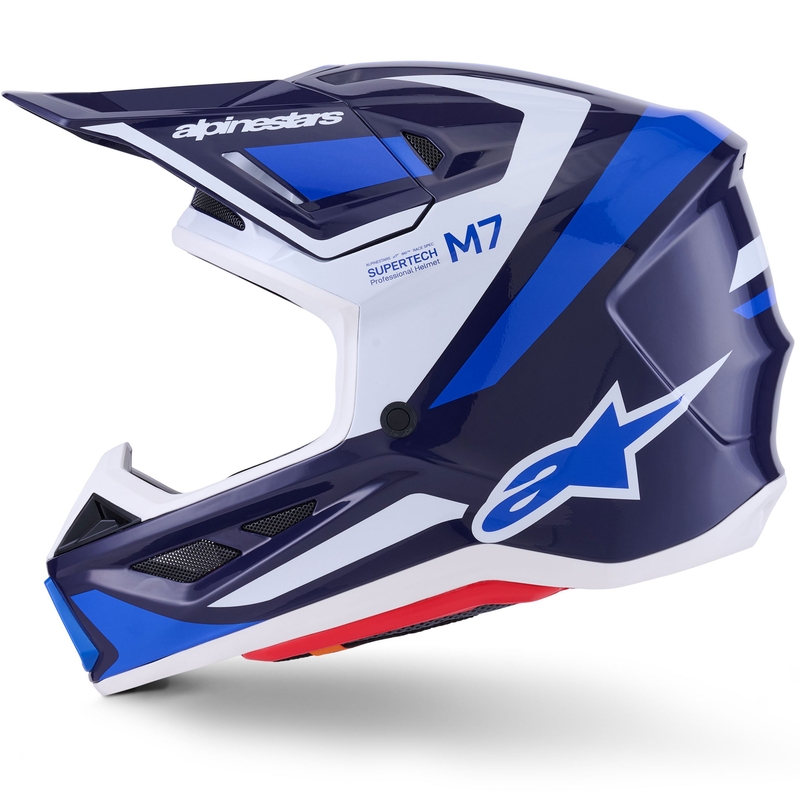 Alpinestars SM7 Rise motocross hjelm blåhvid