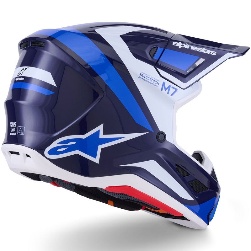 Alpinestars SM7 Rise motocross hjelm blåhvid