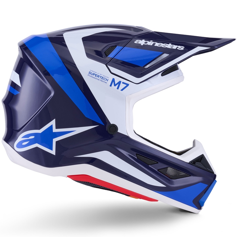 Alpinestars SM7 Rise motocross hjelm blåhvid