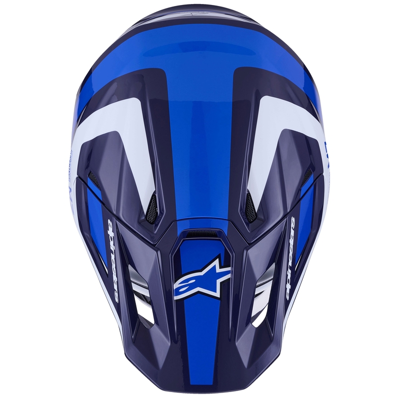 Alpinestars SM7 Rise motocross hjelm blåhvid