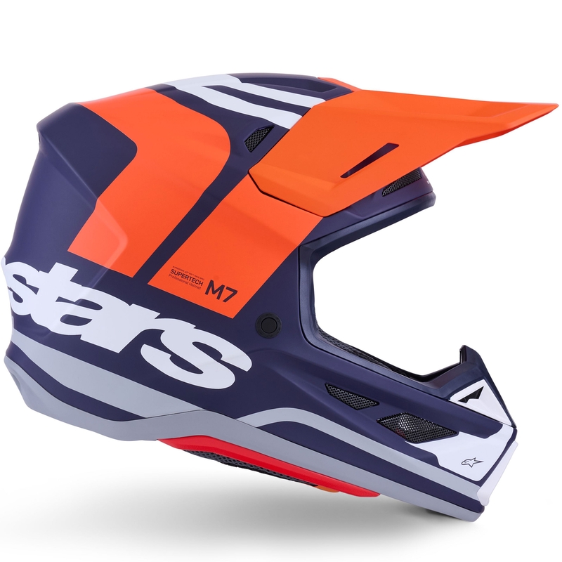 Alpinestars SM7 Core motocrosshjelm mat orange-blå-hvid