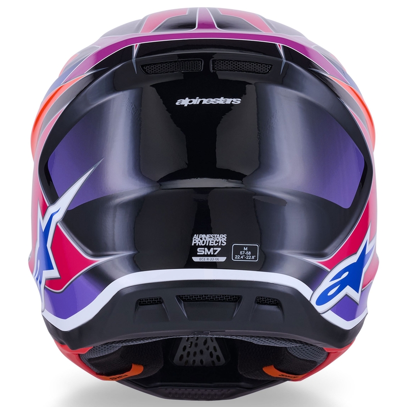 Alpinestars SM7 Fuse motocrosshjelm blå-lilla-pink