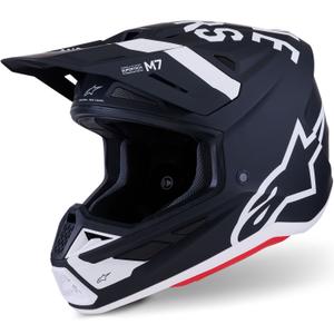 Alpinestars SM7 Dasher motocrosshjelm, mat sort/hvid