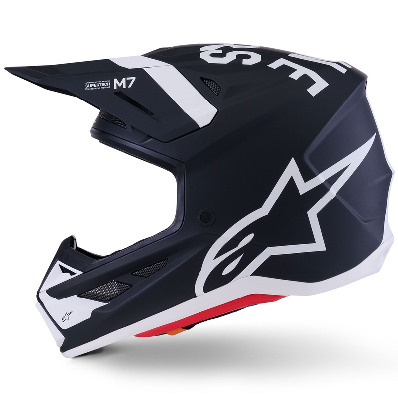 Alpinestars SM7 Dasher motocrosshjelm, mat sort/hvid