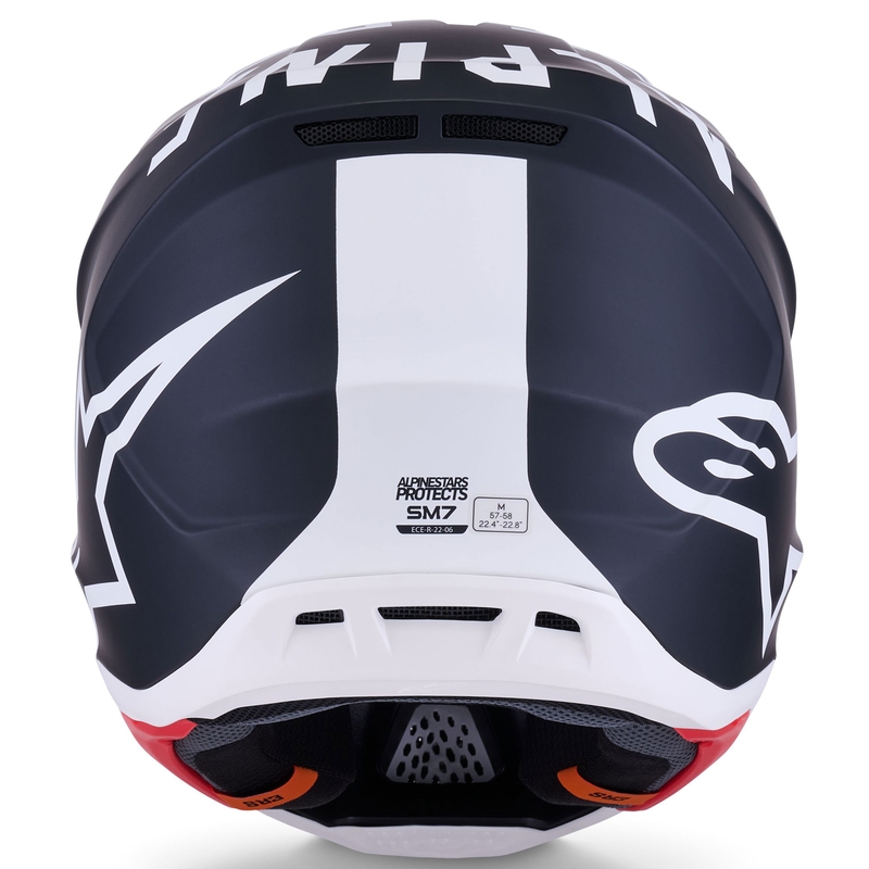 Alpinestars SM7 Dasher motocrosshjelm, mat sort/hvid