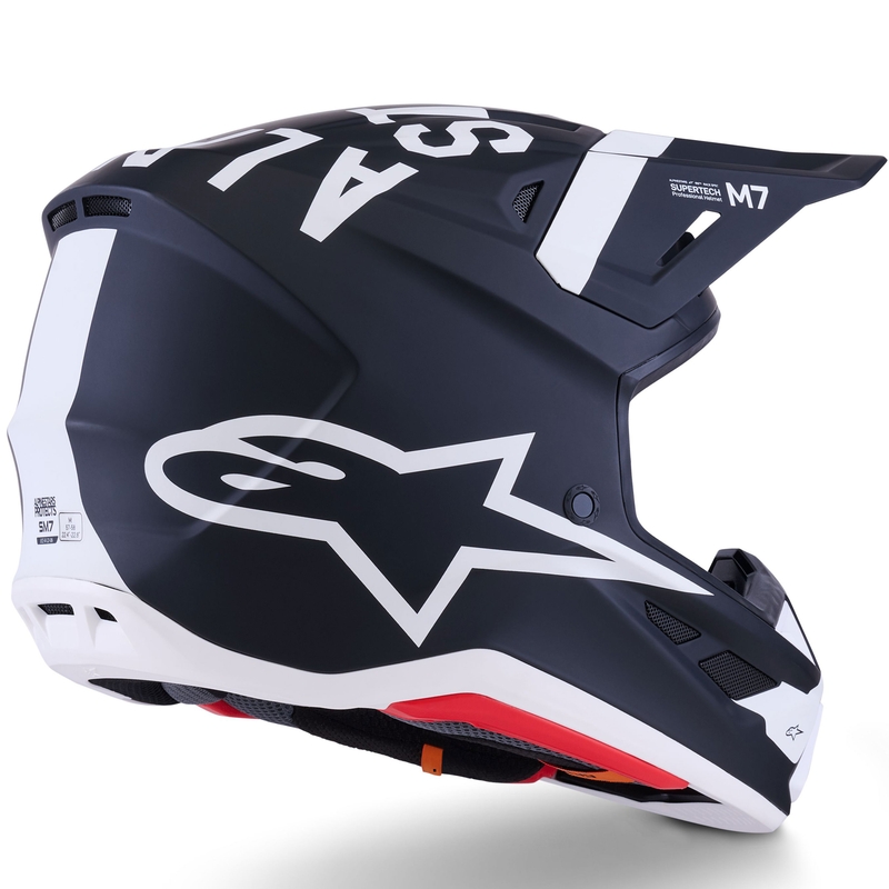 Alpinestars SM7 Dasher motocrosshjelm, mat sort/hvid