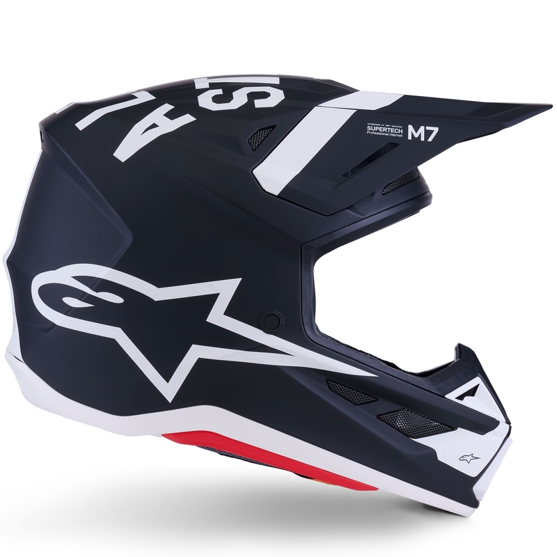 Alpinestars SM7 Dasher motocrosshjelm, mat sort/hvid