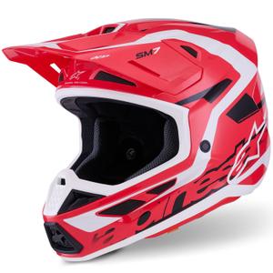 Alpinestars SM7 Deed motocrosshjelm rød-sort-hvid