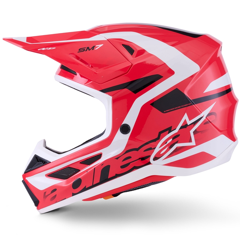 Alpinestars SM7 Deed motocrosshjelm rød-sort-hvid