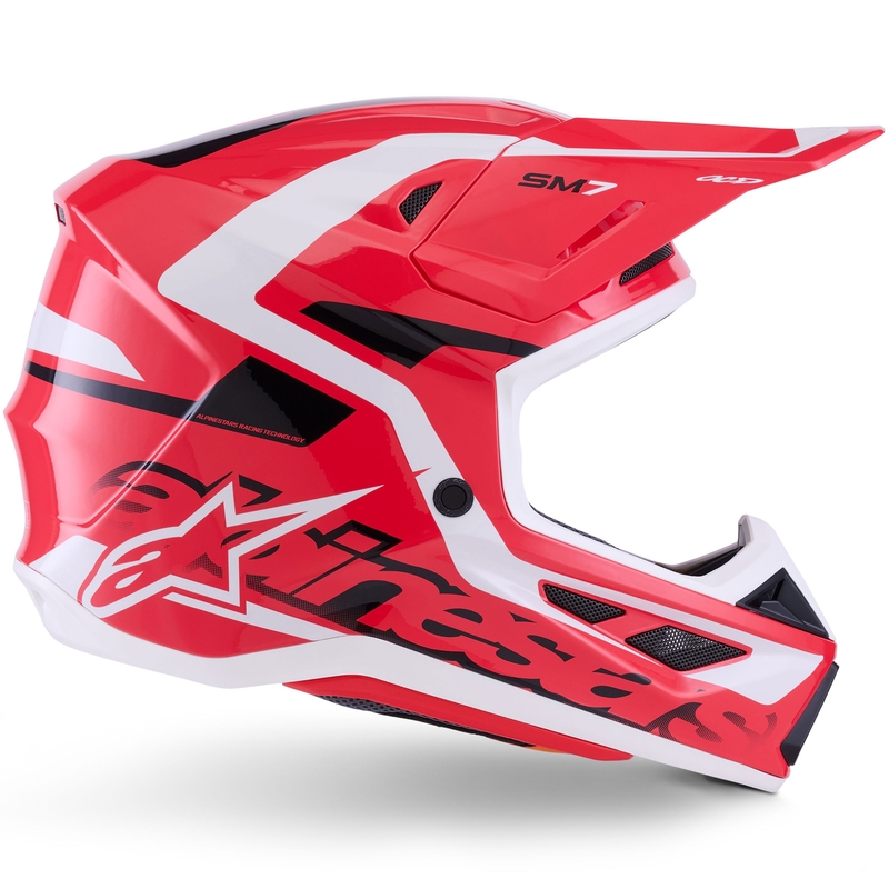 Alpinestars SM7 Deed motocrosshjelm rød-sort-hvid