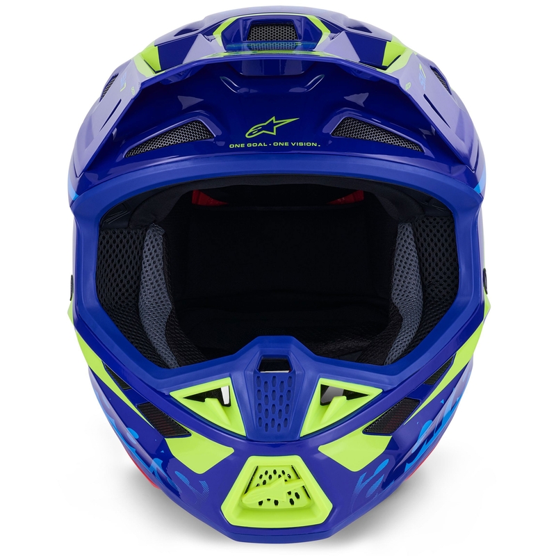 Alpinestars SM7 Deed motocrosshjelm blå-fluo gul