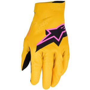 Alpinestars Supertech MX motocrosshandsker guld-sort-fluo pink
