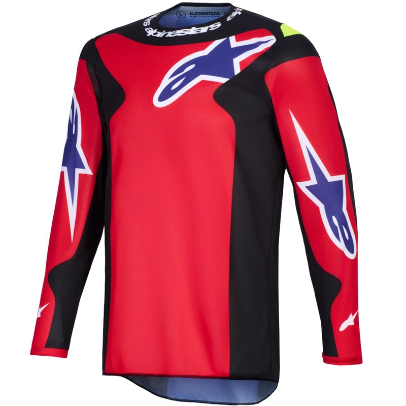 Alpinestars Fluid Grid motocross trøje rød-sort-lilla-gul