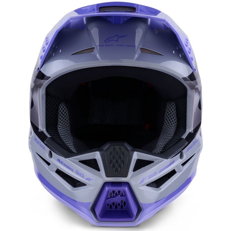 Alpinestars S-M3 JETT LAWRENCE edition motocrosshjelm grå-lilla-sort