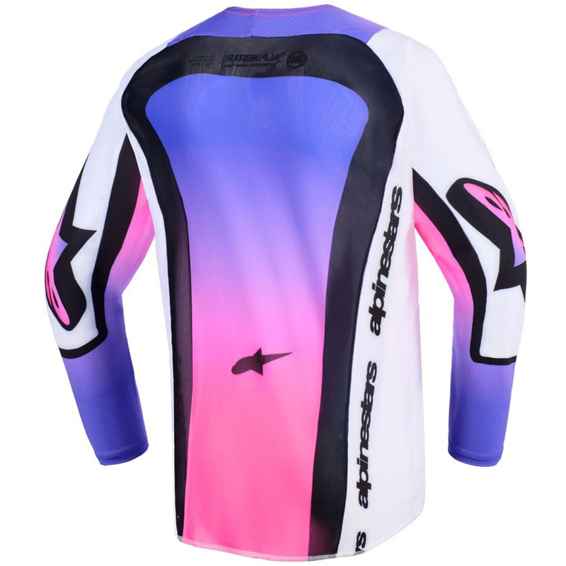 Motocrosstrøje Alpinestars Supertech Vista Børn, Hvid/Lilla/Sort