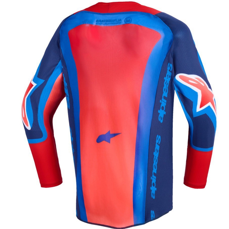 Alpinestars Supertech Vista Børn Motocrosstrøje Mørkeblå-Koral-Koboltblå