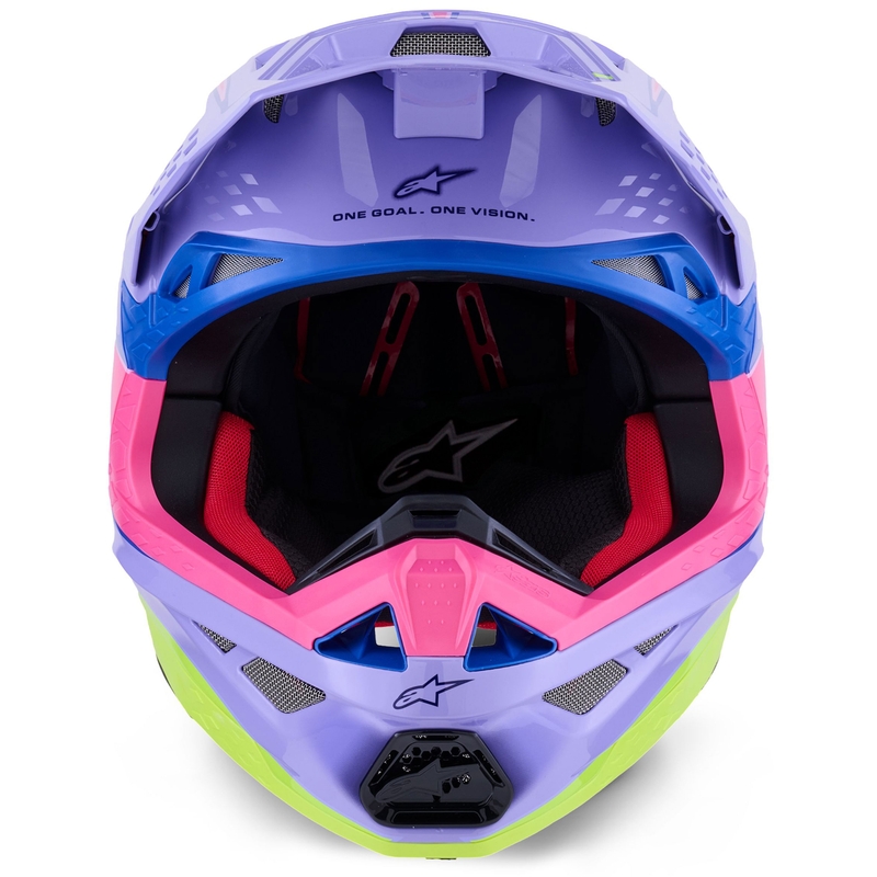 Alpinestars S-M10 JETT LAWRENCE R01 motocrosshjelm lilla-fluo pink-fluo gul