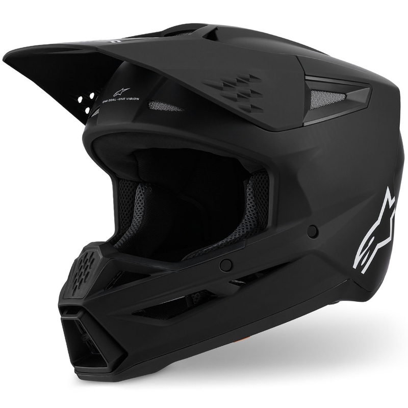 Alpinestars S-M3 Solid motocross hjelm mat sort