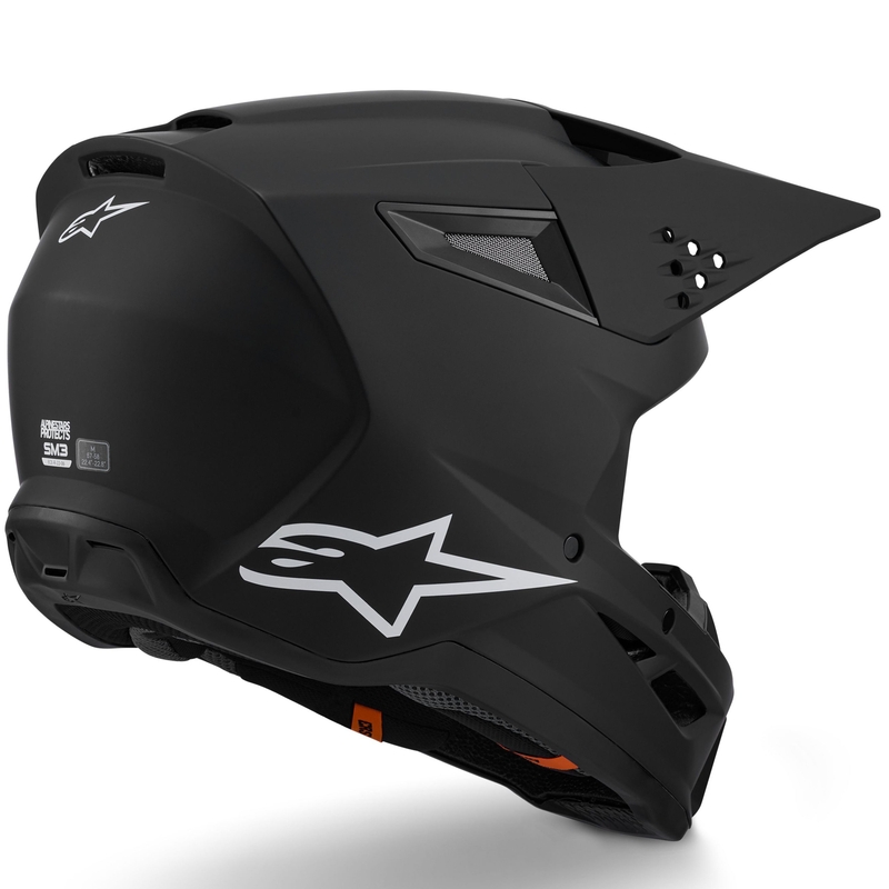 Alpinestars S-M3 Solid motocross hjelm mat sort