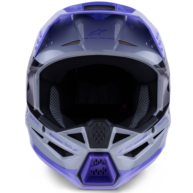 Alpinestars S-M3 JETT LAWRENCE edition børne motocrosshjelm grå-lilla-sort