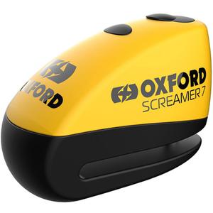 Oxford Screamer 7 skivebremselås med integreret alarm gul-sort