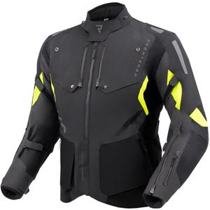 Motorcykeljakke Rebelhorn Hiker IV sort-antracit-fluogul