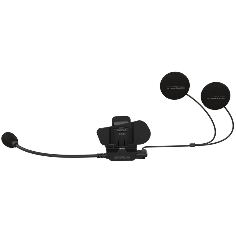 Hjelmbeslag med tilbehør til Sena 60S headset inklusive fast mikrofon, sort