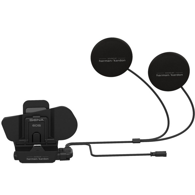 Hjelmbeslag med tilbehør til Sena 60S headset inklusive uni-mikrofon, sort