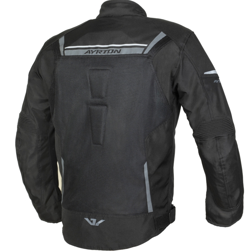 Ayrton Bullet II Flow motorcykeljakke sort-mørkegrå