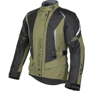 Dame motorcykeljakke Ayrton Teressa II Flow mørkegrøn-sort