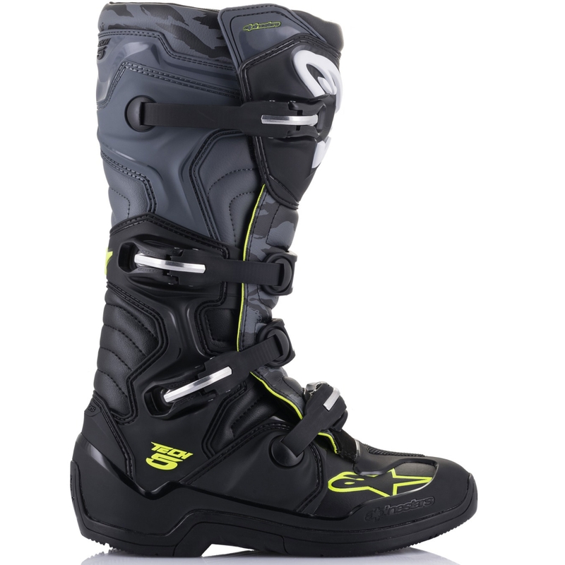 Alpinestars TECH 5 motorcykelstøvler sort-grå-fluo gul