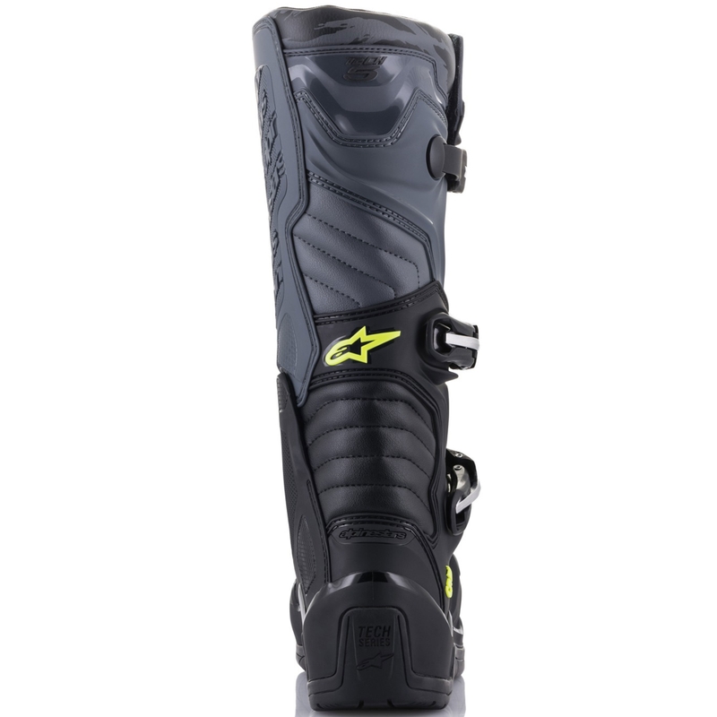 Alpinestars TECH 5 motorcykelstøvler sort-grå-fluo gul