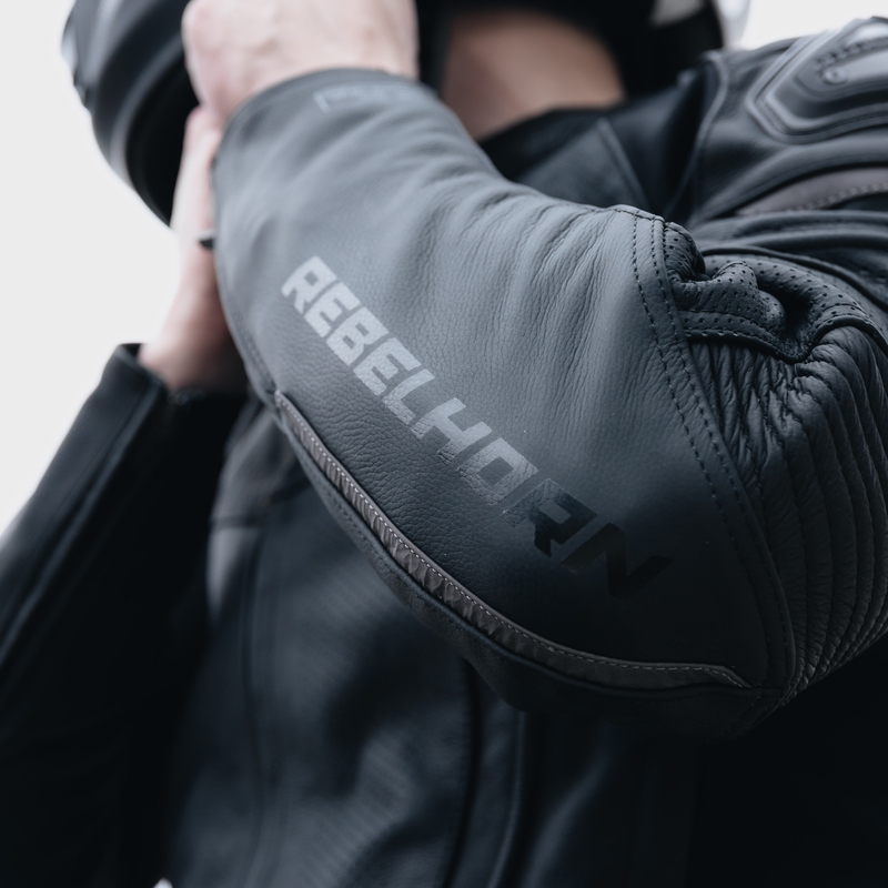 Rebelhorn Vandal læder motorcykeljakke, sort
