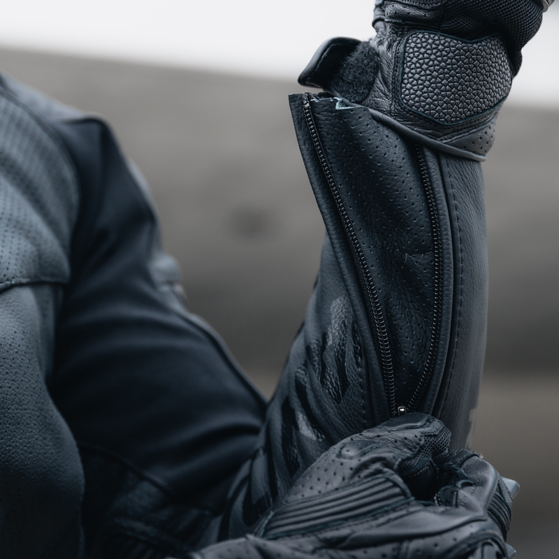 Rebelhorn Vandal læder motorcykeljakke, sort