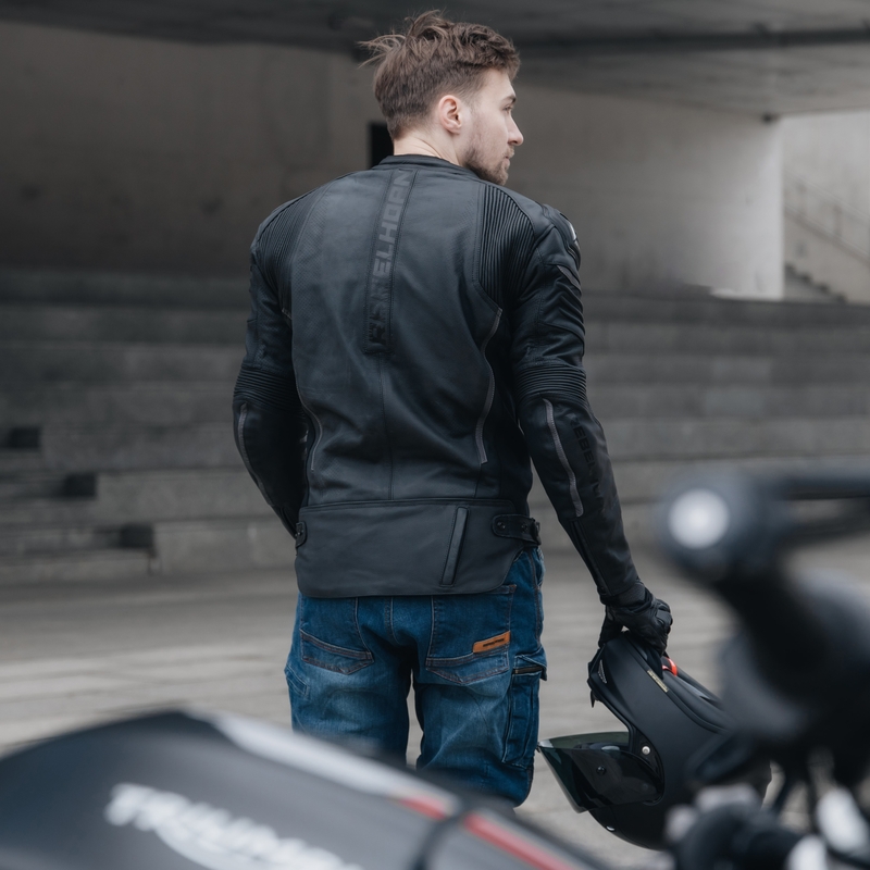 Rebelhorn Vandal læder motorcykeljakke, sort